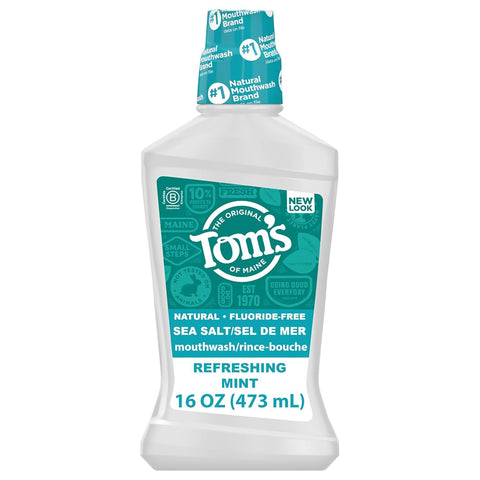 TOM'S OF MAINE - Refreshing Mint Sea Salt Mouthwash - 16 fl. oz. (473 ml)