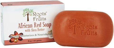 ROOTS & FRUITS - African Red Bar Soap with Shea Butter - 5 oz. (141 g)