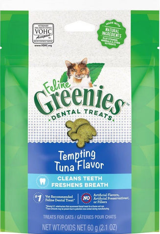 GREENIES - Feline Dental Treats Tempting Tuna Flavor - 2.1 oz (60 g)