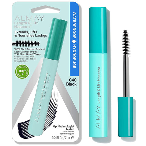 ALMAY - Length & Lift Mascara, Waterproof Black - 0.24 fl oz (7.1 ml)
