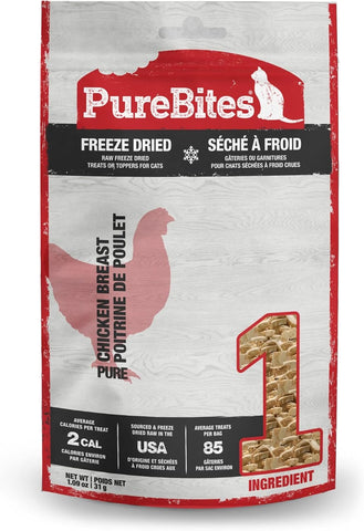 PUREBITES - Chicken Freeze Dried Cat Treats - 1.09 oz (31 g)