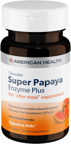 AMERICAN HEALTH - Super Papaya Enzyme Plus - 90 Chewable Tablets