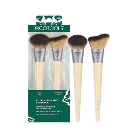 EcoTools - Blush + Highlight Brush Duo Set - 2 Brushes