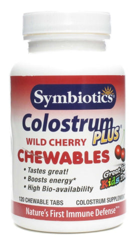 Symbiotics Colostrum Chewables Wild Cherry