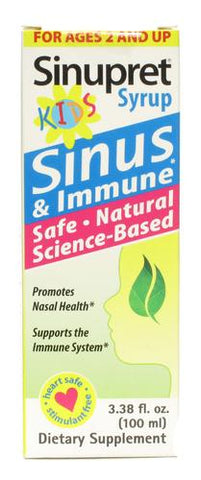Sinupret - Kids Natural Sinus, Respiratory And Immune Support, 3.38-Ounce Bottle