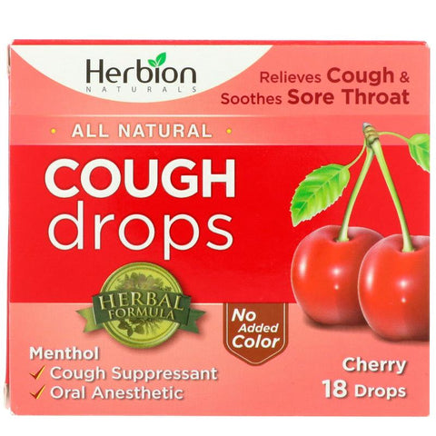 HERBION - All Natural Cough Drops, Cherry