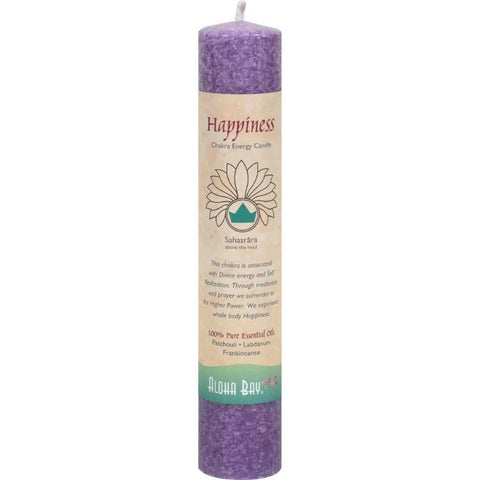ALOHA BAY - Candle Chakra Pillars Happiness Violet