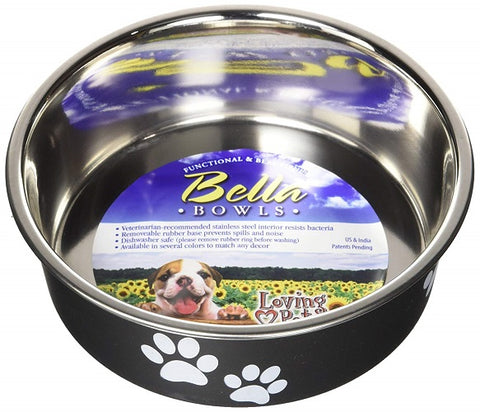 Loving Pets - Bella Bowl Espresso Black Small - 1 Bowl