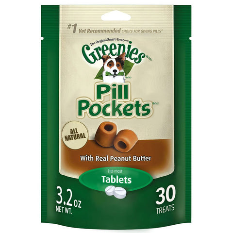 GREENIES - Pill Pockets Tablets Dog Treats Real Peanut Butter Flavor