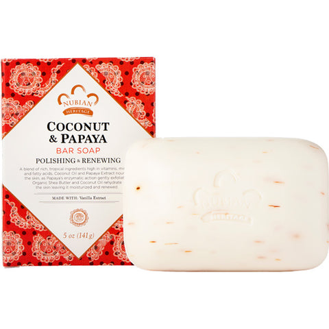 NUBIAN HERITAGE - Coconut & Papaya Bar Soap