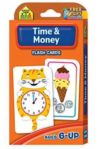 SCHOOL ZONE - Time and Money Flash Cards
