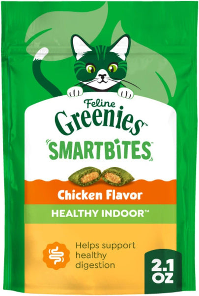 GREENIES - SMARTBITES Chicken Flavor Healthy Indoor Cat Treats - 2.1 oz. (60 g)