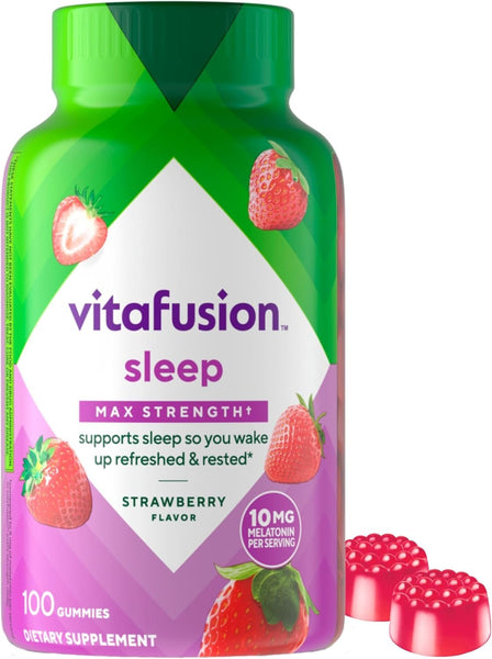 VITAFUSION - Melatonin Max Strength 10 mg - 100 Gummies