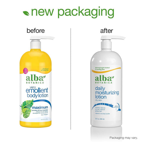 ALBA BOTANICA - Daily Moisturizing Body Lotion, Dry Skin  - 32 fl. oz. (946 ml)