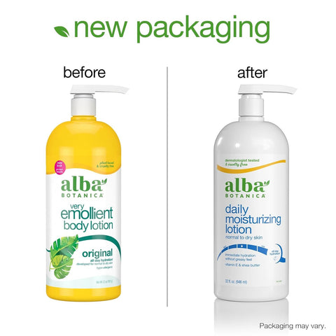 ALBA BOTANICA - Daily Moisturizing Body Lotion, Normal to Dry Skin - 32 oz. (907 g)