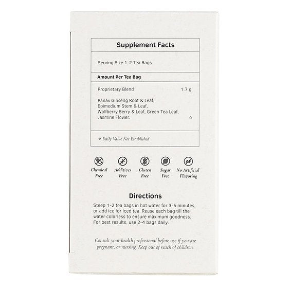 Health King Medicinal Teas - Panax Ginseng Herb Tea - 20 Tea Bags