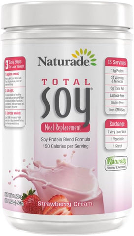 NATURADE - Total Soy All Natural Powder, Strawberry Cream - 17.88 (507 g)