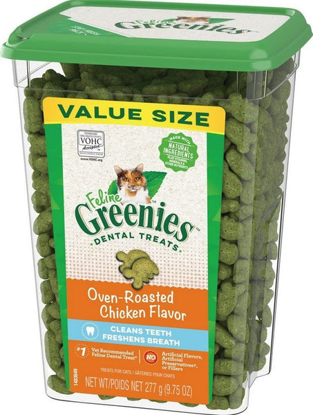 GREENIES - Feline Oven Roasted Chicken Flavor Dental Cat Treats - 9.75 oz