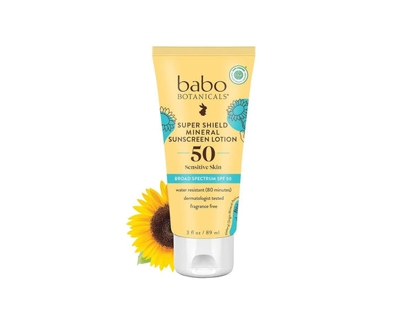 Babo Botanicals - Super Shield Sunscreen Lotion SPF50 - 3 fl oz (89 ml)