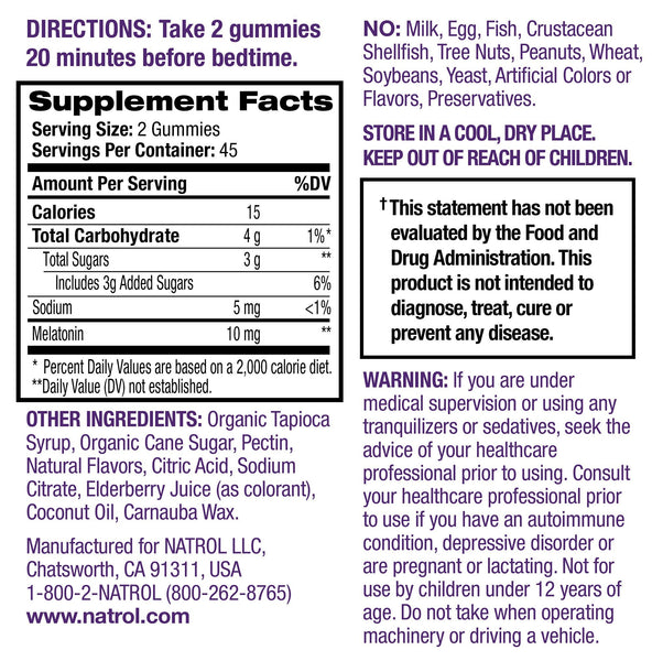 NATROL - Melatonin Gummies 10mg - 90 Count