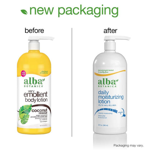 ALBA BOTANICA - Daily Moisturizing Body Lotion, Dry to Very Dry Skin  - 32 fl. oz. (946 ml)