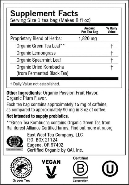 YOGI TEA - Green Tea Kombucha - 16 Tea Bags