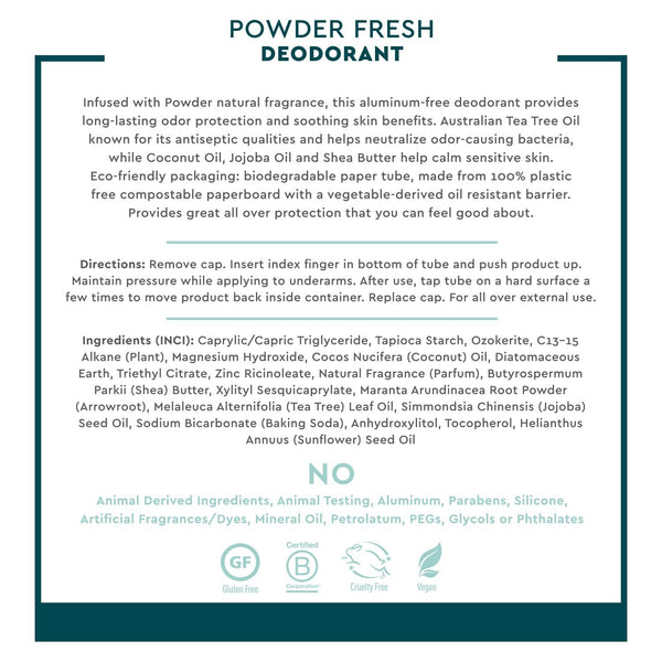 DESERT ESSENCE - Deodorant Powder Fresh - 2.25 oz (63 g)