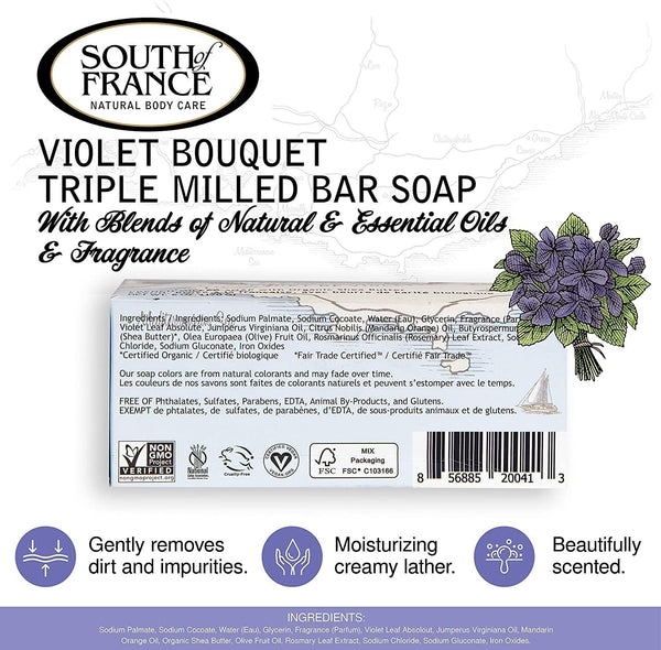 SOUTH OF FRANCE - Fresh VioletBar Soap - 6 oz. (170 g)