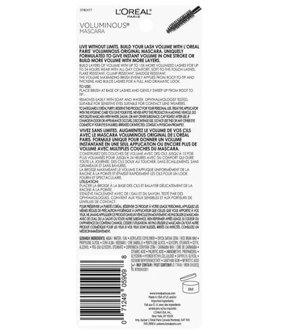 L'OREAL - Voluminous Original Mascara 310 Blackest Black - 0.28 fl. oz. (8 ml)