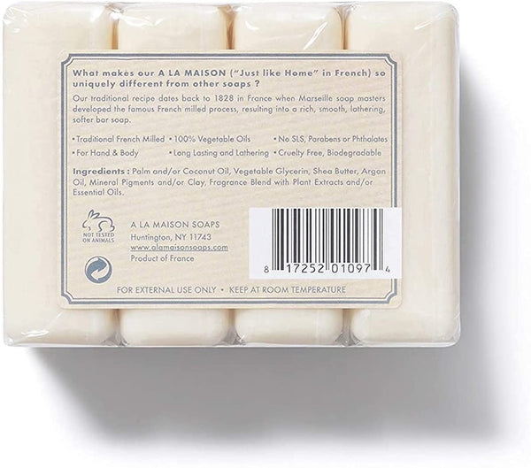 A LA MAISON - Fresh Sea Salt Bar Soap Value Pack - 4 x 3.5 oz. Bars