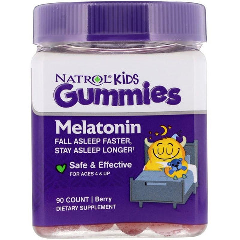NATROL - Kids Melatonin 1mg Raspberry - 90 Gummies