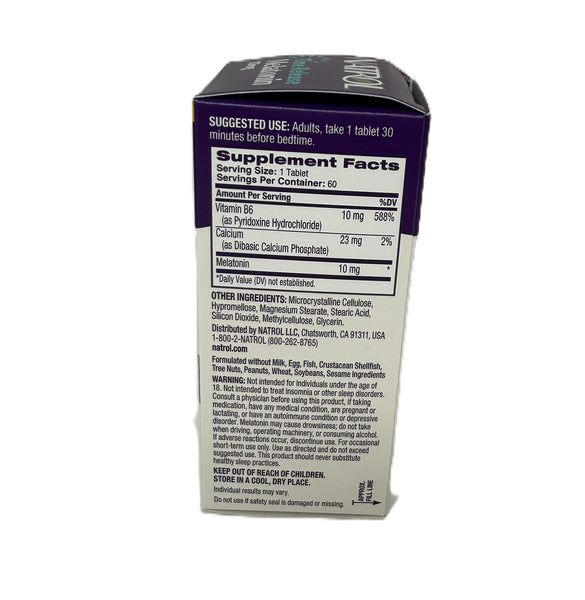 NATROL - Advanced Sleep Time Release Melatonin 10mg - 60 Tablets