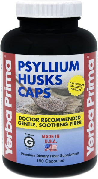 YERBA PRIMA - Psyllium Husks Caps - 180 Capsules