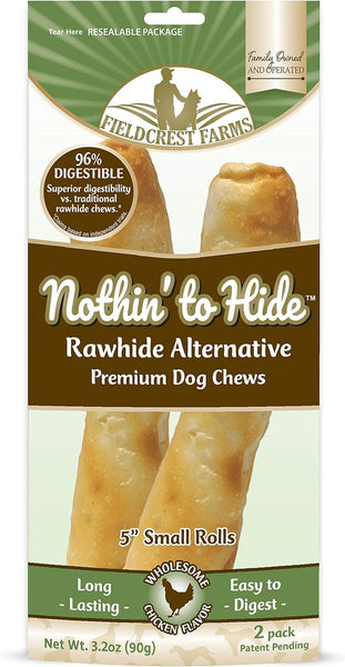 Fieldcrest Farms Nothin' to Hide Rawhide Alternative Small Roll 4-5" - 2 Pack