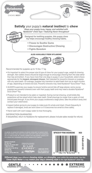 NYLABONE - Puppy Chew Toy Wishbone Pink - 1 Toy