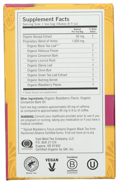 YOGI TEA - Yogi Tea Spiced Blackberry Focus - 16 Tea Bags