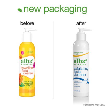 ALBA BOTANICA - Exfoliating Facial Cleanser - 8 fl. oz. (237 ml)