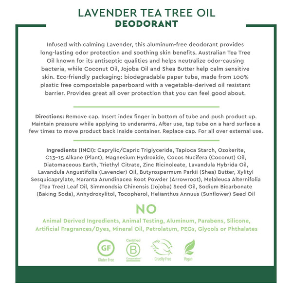 DESERT ESSENCE - Deodorant Lavender Tea Tree - 2.25 oz (63 g)