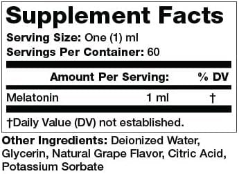 OLYMPIAN LABS - Melatonin 1mg Liquid - 2 fl oz (60 ml)