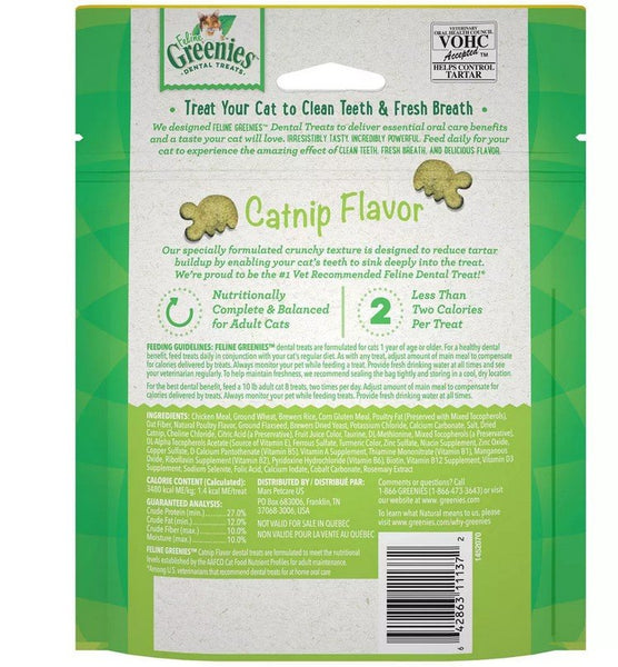 GREENIES - Feline Dental Treats Catnip Flavor - 4.6 oz (130 g)