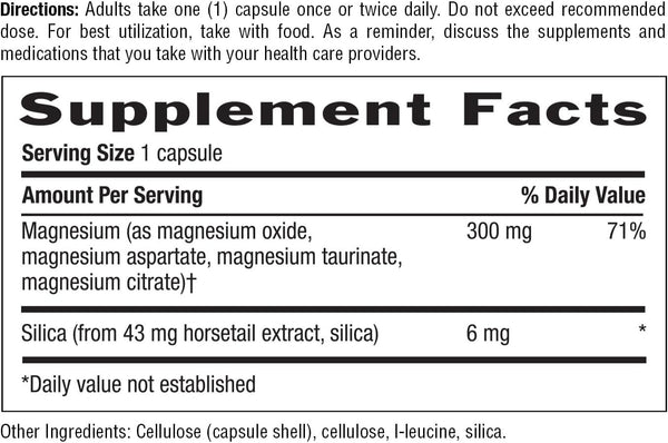 COUNTRY LIFE - Target-Mins Magnesium Caps with Silica 300 mg - 60 Vegetarian Capsules