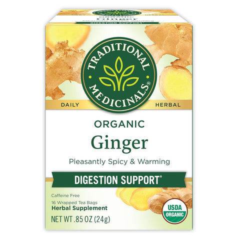 TRADITIONAL MEDICINALS - Organic Ginger Herbal Tea - 16 Tea Bags