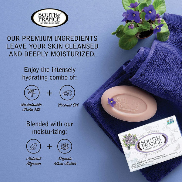 SOUTH OF FRANCE - Fresh VioletBar Soap - 6 oz. (170 g)