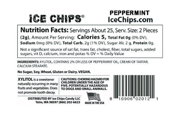 ICE CHIPS CANDY - Peppermint - 1.76 oz. (50 g)