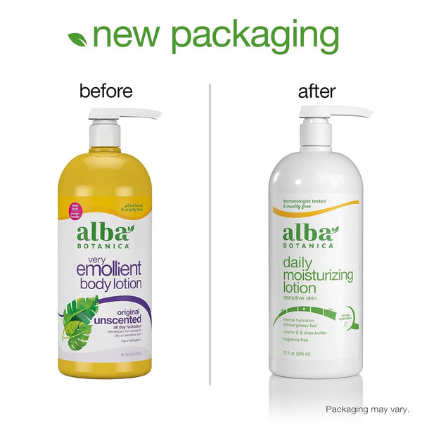 ALBA BOTANICA - Daily Moisturizing Body Lotion, Sensitive Skin - 32 oz. (907 g)