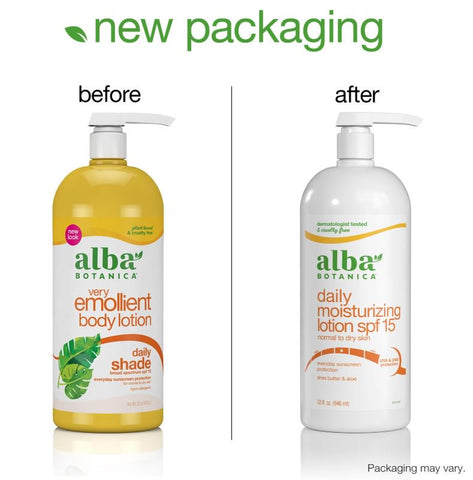 ALBA BOTANICA - Daily Moisturizing Body Lotion SPF 15, Normal to Dry Skin - 32 oz. (907 g)