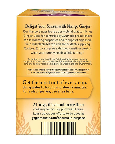 YOGI TEA - Yogi Tea Mango and Ginger - 16 Tea Bags