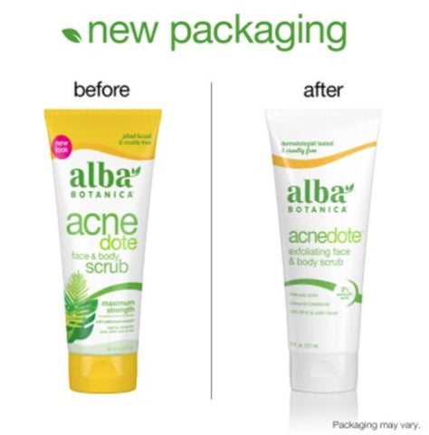 ALBA BOTANICA - ACNEdote Exfoliating Face & Body Scrub - 8 oz. (227 g)