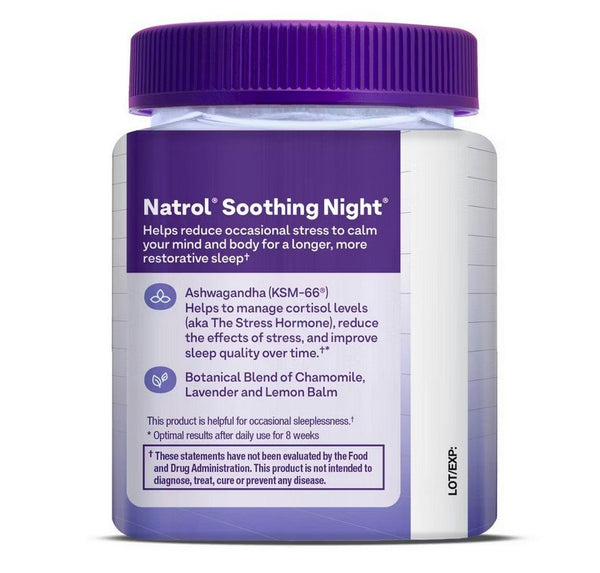 NATROL - Soothing Night Melatonin-Free Blueberry Gummy - 50 Gummies