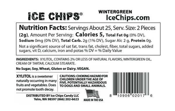 ICE CHIPS CANDY - Wintergreen - 1.76 oz. (50 g)